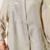 Embroidered Detail Shirt Stone all'ingrosso shirt view 4 - Hicabistan fabbrica Turchia