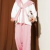 Shoulder Scarf Basic Two-Piece Set Powder Pink Großhandel clothing set - Hicabistan Türkei Fabrik