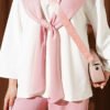Shoulder Scarf Basic Two-Piece Set Powder Pink Großhandel clothing set view 4 - Hicabistan Türkei Fabrik