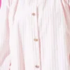 Shoulder Gathered Striped Shirt Pink wholesale shirt view 4 - Hicabistan Turkey factory