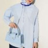 Shoulder Lace Sailor Collar Shirt groothandel shirt - Hicabistan Turkije fabriek