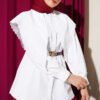 Shoulder Lace Sailor Collar Shirt Ecru