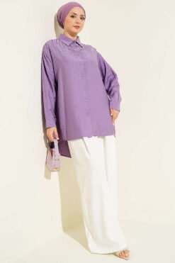 Alternatieve weergave van Shoulder Mini Stone Shirt Lilac
