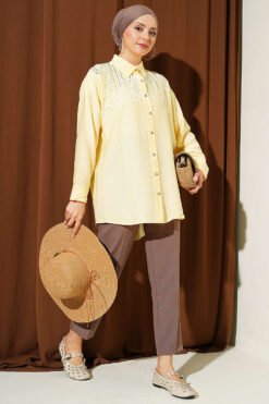 Alternative view of Shoulder Mini Stone Shirt Yellow