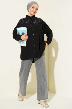 Alternative view of Shoulder Mini Stone Shirt Black