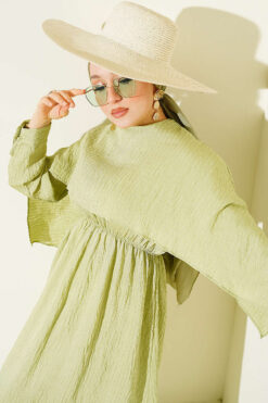 Shoulder Cape Dress with Sequin Details all'ingrosso dress view 2 - Hicabistan fabbrica Turchia