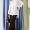 Shoulder Stone Detailed Shirt White groothandel shirt view 2 - Hicabistan Turkije fabriek