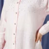 Shoulder Stone Detailed Shirt Pink groothandel shirt view 4 - Hicabistan Turkije fabriek