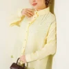 Shoulder Stone Detailed Shirt Yellow
