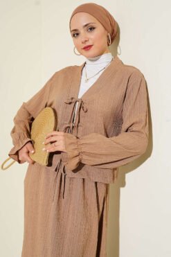Vista alternativa di Laced Front Tree Bark Skirt Set