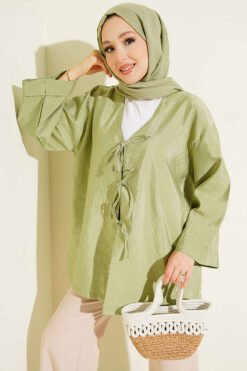 Tie-Front Oversized Parachute Kimono