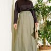Knitted Belted Skirt wholesale skirt view 2 - Hicabistan Turkey factory