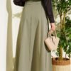Knitted Belted Skirt wholesale skirt view 3 - Hicabistan Turkey factory
