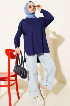 Alternatieve weergave van Oval Stitch Loysha Tunic Navy Blue