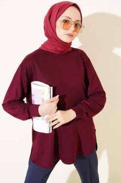 Oval Stitch Loysha Tunic Plum