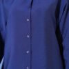 Oversized Button-Up Shirt Navy Blue wholesale shirt view 4 - Hicabistan Turkey factory