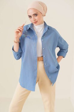 Alternatieve weergave van Oversize Shirt Indigo