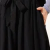 Oversize Trousers with Ties Black wholesale pants view 4 - Hicabistan Turkey factory