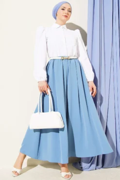 Alternative view of Oversized Cuffed Waistband Pants Blue