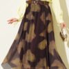 Asymmetrical Tulle Skirt Brown en gros skirt - Hicabistan usine Turquie