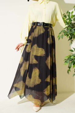 Asymmetrical Tulle Skirt Black