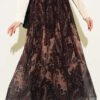 Paisley Patterned Tulle Skirt Black wholesale skirt - Hicabistan Turkey factory