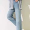 Distressed Palazzo Jeans