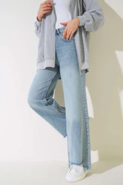 Distressed Palazzo Jeans