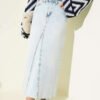Patchwork Denim Skirt wholesale skirt - Hicabistan Turkey factory