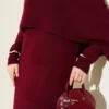 Cape Burgundy wholesale dress view 4 - Hicabistan Turkey factory