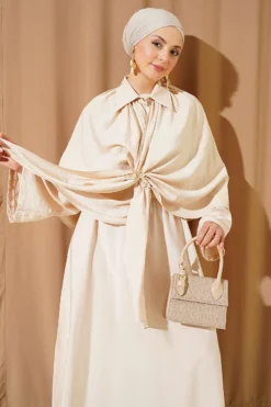 Alternative view of Cloaked Skirt Three-Piece Set Beige