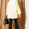 Penguin Embroidered Muslin Shirt Yellow all'ingrosso shirt view 3 - Hicabistan fabbrica Turchia