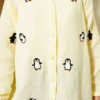 Penguin Embroidered Muslin Shirt Yellow all'ingrosso shirt view 4 - Hicabistan fabbrica Turchia