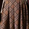 Pleated Checked Zipper Skirt Großhandel skirt view 4 - Hicabistan Türkei Fabrik