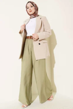 Alternative view of Pleated Belted Oversized Pants
