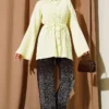 Pleated Tie Waist Shirt Green Großhandel shirt view 2 - Hicabistan Türkei Fabrik