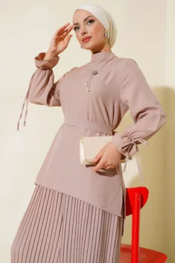 Alternative view of Pleated Pants Set Mink
