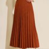 Pleated Suede Skirt بالجملة skirt - Hicabistan مصنع تركيا