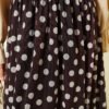 Polka Dot Chiffon Skirt Brown all'ingrosso skirt view 4 - Hicabistan fabbrica Turchia