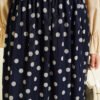 Polka Dot Chiffon Skirt Navy Blue all'ingrosso skirt view 4 - Hicabistan fabbrica Turchia
