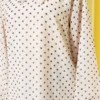 Polka Dot Tie Neck Chiffon Tunic Beige Großhandel tunic view 4 - Hicabistan Türkei Fabrik
