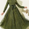 Sequined Evening Dress Khaki بالجملة dress - Hicabistan مصنع تركيا