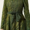 Sequined Evening Dress Khaki wholesale dress view 4 - Hicabistan Turkey factory
