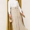 Fringe Detail Pleated Skirt wholesale skirt view 2 - Hicabistan Turkey factory