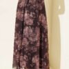 Retro Floral Pattern Tulle Skirt Brown groothandel skirt view 3 - Hicabistan Turkije fabriek