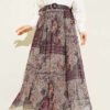 Asymmetric Tulle Skirt Plum
