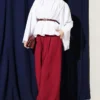 Oversized Short Shirt with Loose Sleeves White Großhandel shirt view 2 - Hicabistan Türkei Fabrik