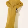 Loose Belted Knit Dress wholesale dress - Hicabistan Turkey factory