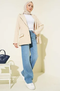 Alternative view of Loose Stretch Jeans Blue