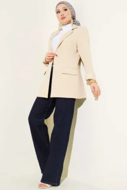 Alternative view of Loose Stretch Jeans Navy Blue